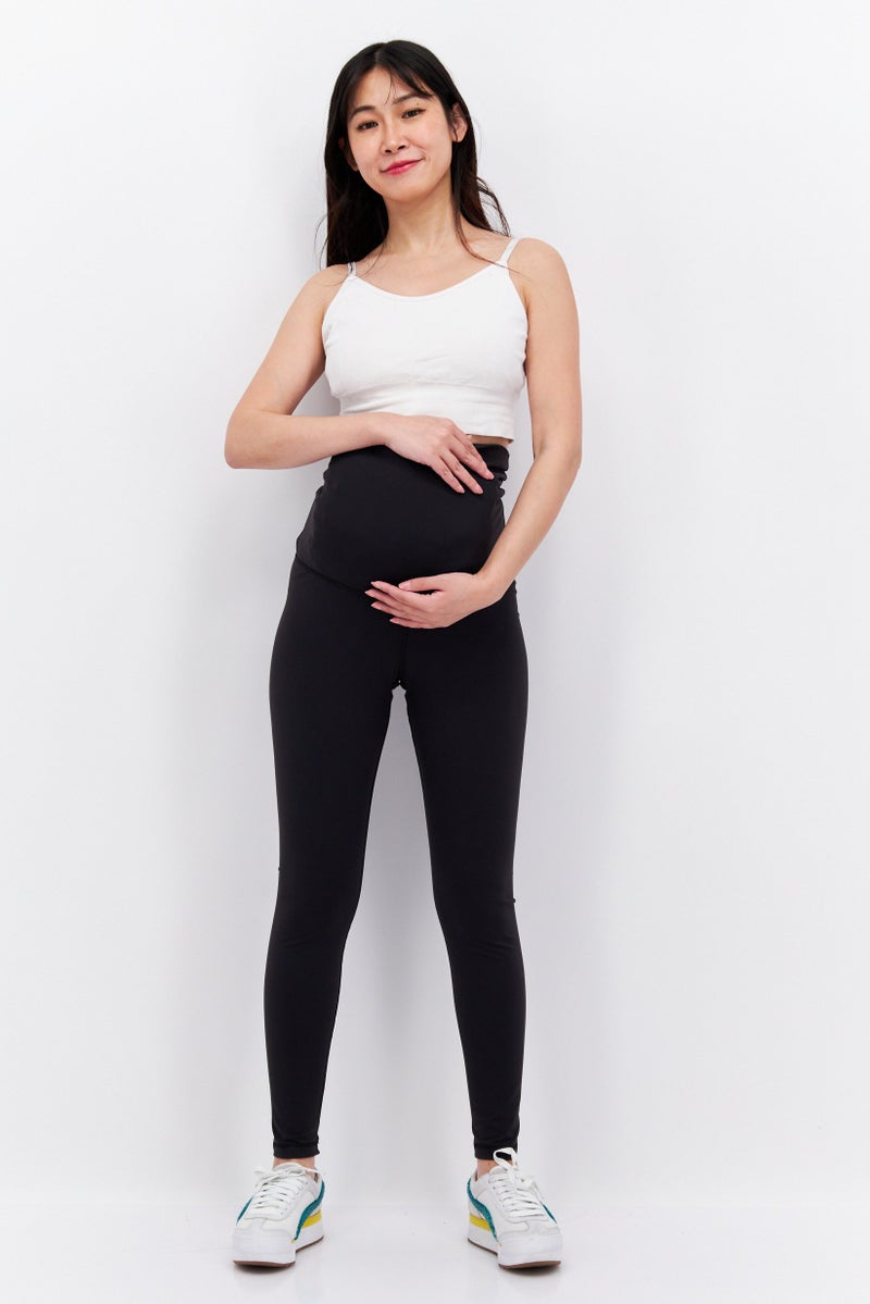 Maternity Sportswear Fit Outdoor Leggings, Black