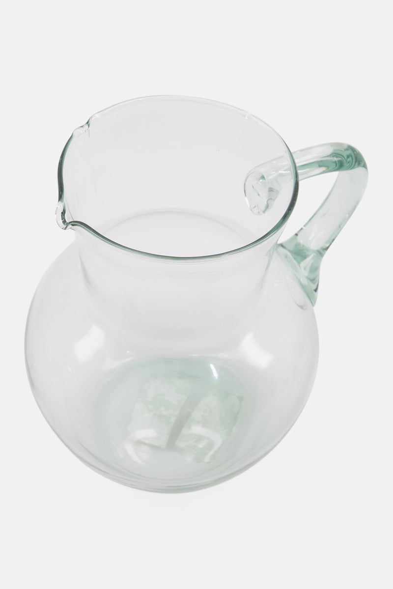 Recycled Glass Bowl Jug 1 L, Clear