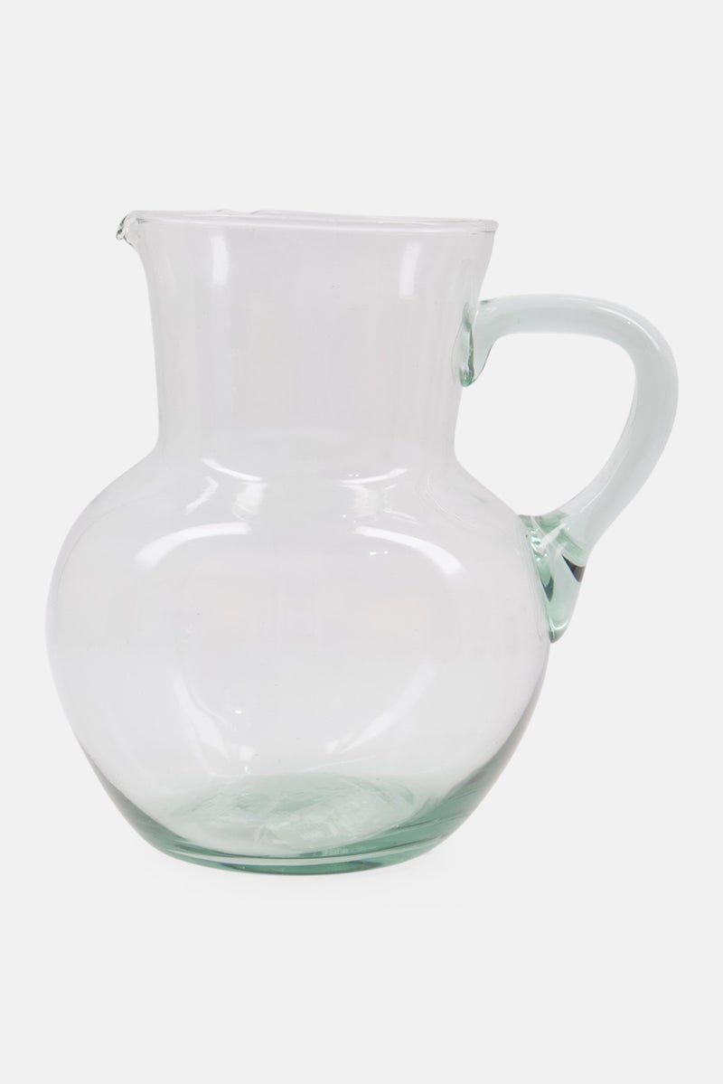 Recycled Glass Bowl Jug 1 L, Clear