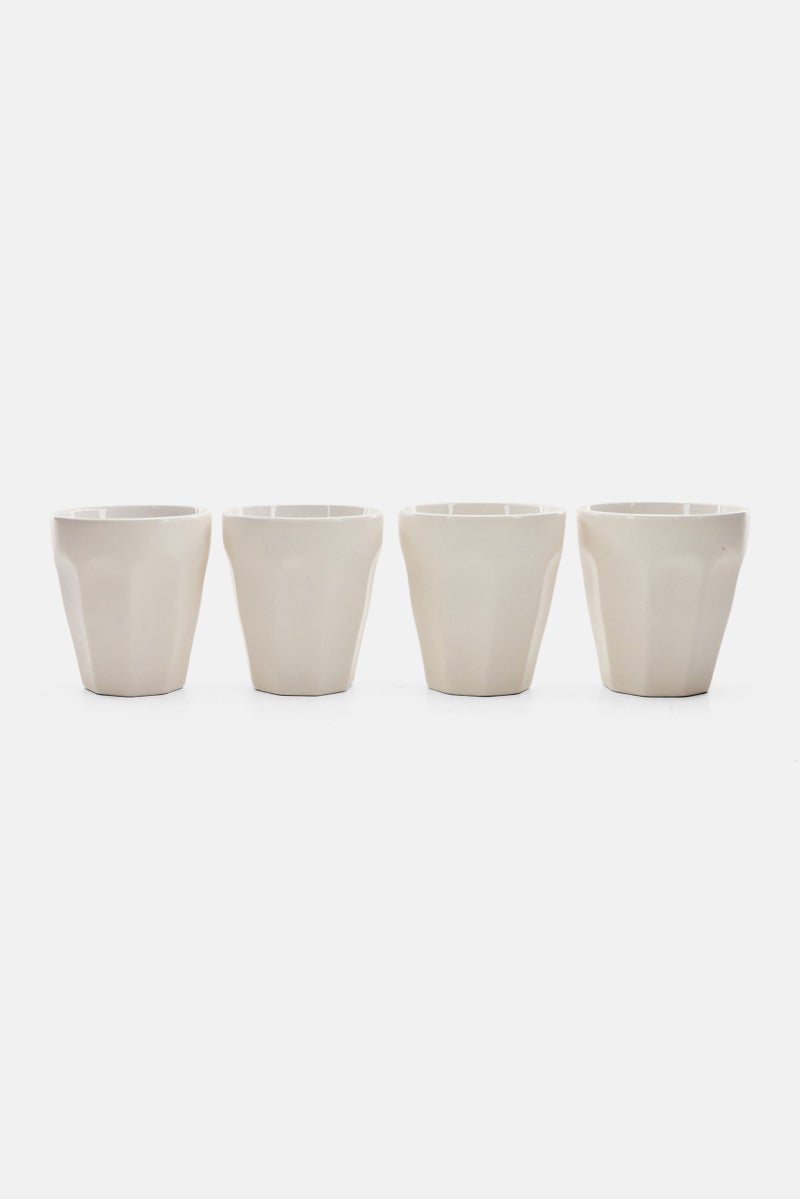 4 Pcs Small Mug Set 250ml, White