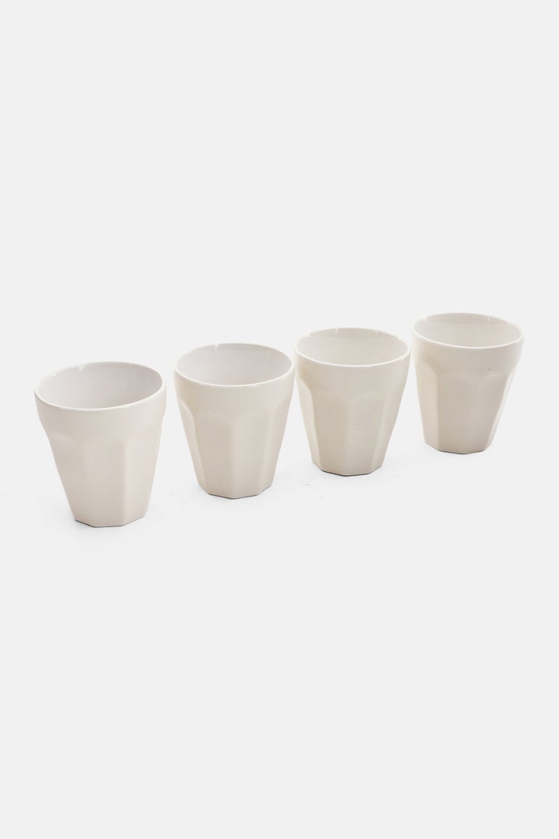 4 Pcs Small Mug Set 250ml, White