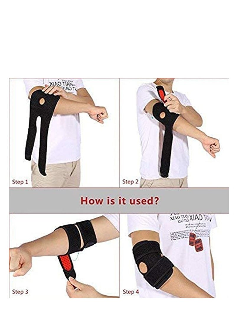 Adjustable Elbow Brace Support Neoprene Elbow Bandage Breathable Elbow Strap Fitness Elbow Splint for Golfers Elbow Tennis Elbow Arthritis Sports Injury and Provides Support