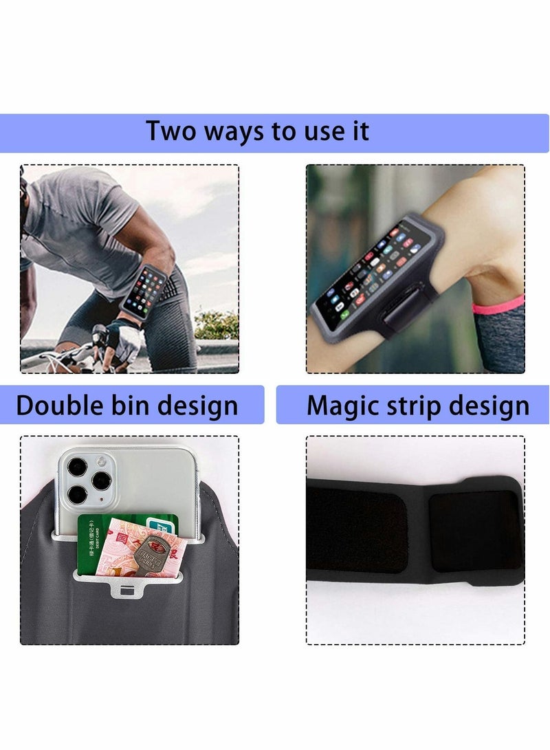 Cell Phone Armband Case and Running Waist Set, Waterproof and Reflective