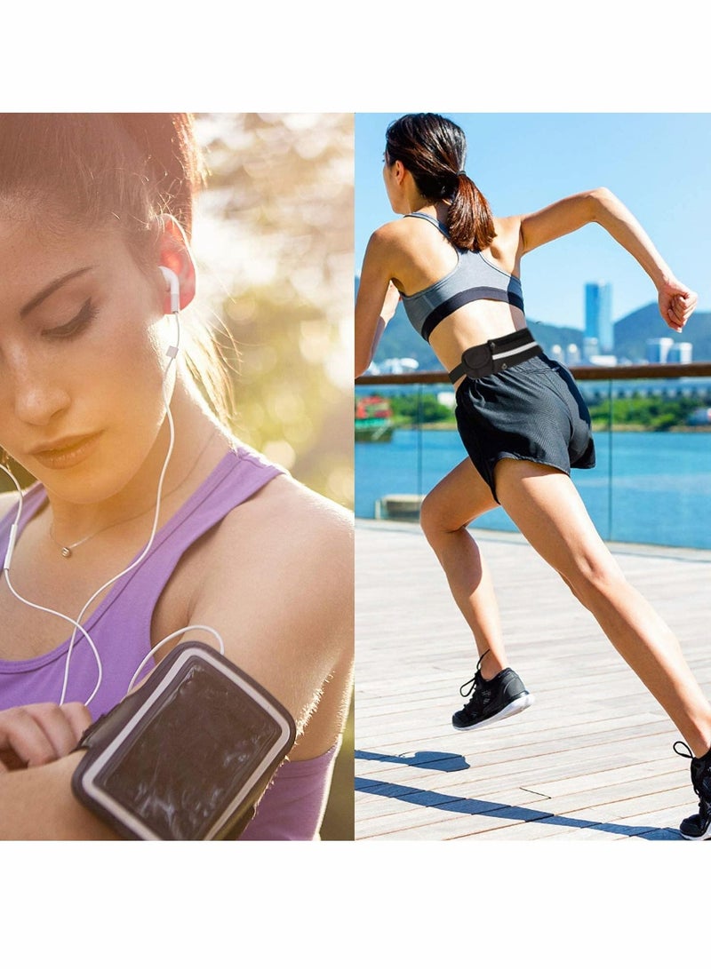 Cell Phone Armband Case and Running Waist Set, Waterproof and Reflective