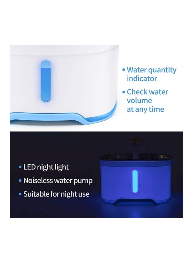 Automatic Pet Drinking Water Fountain White/Blue