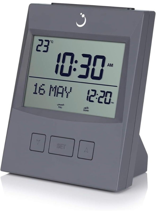 ALFAJR Digital Azan Table Clock - Muslim Prayer Azan Clock | CS-13 Prayer Alarm Table Clock with Worldwide Prayer Times and Multiple Azan Sounds by LUKADAH (CS-13)