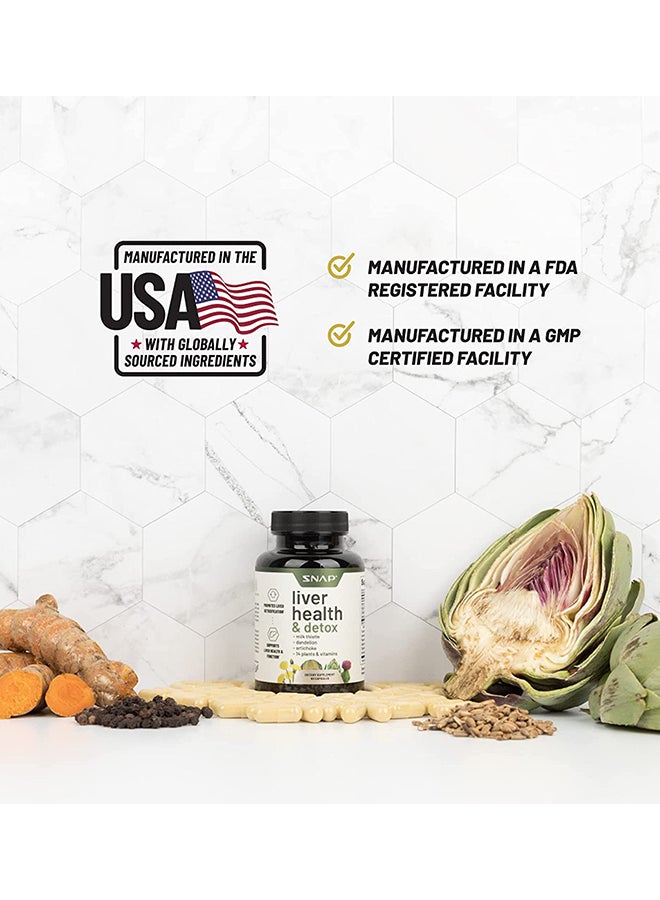 Liver Health And Detox Promotes Liver Detoxification and Support Liver Health and Function Dietary Supplement 60 Capsules