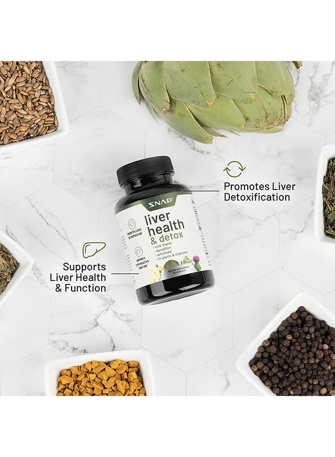 Liver Health And Detox Promotes Liver Detoxification and Support Liver Health and Function Dietary Supplement 60 Capsules