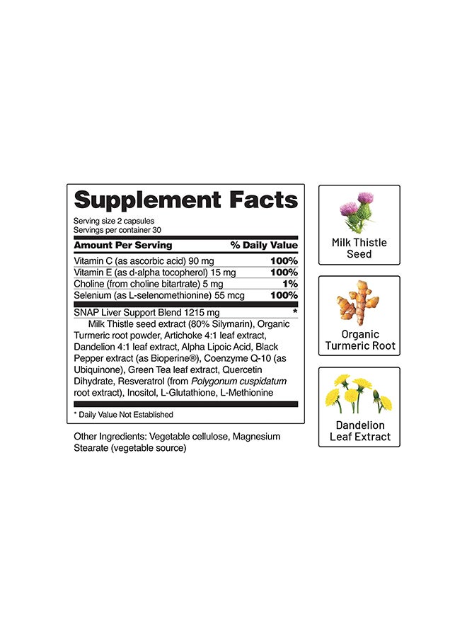 Liver Health And Detox Promotes Liver Detoxification and Support Liver Health and Function Dietary Supplement 60 Capsules