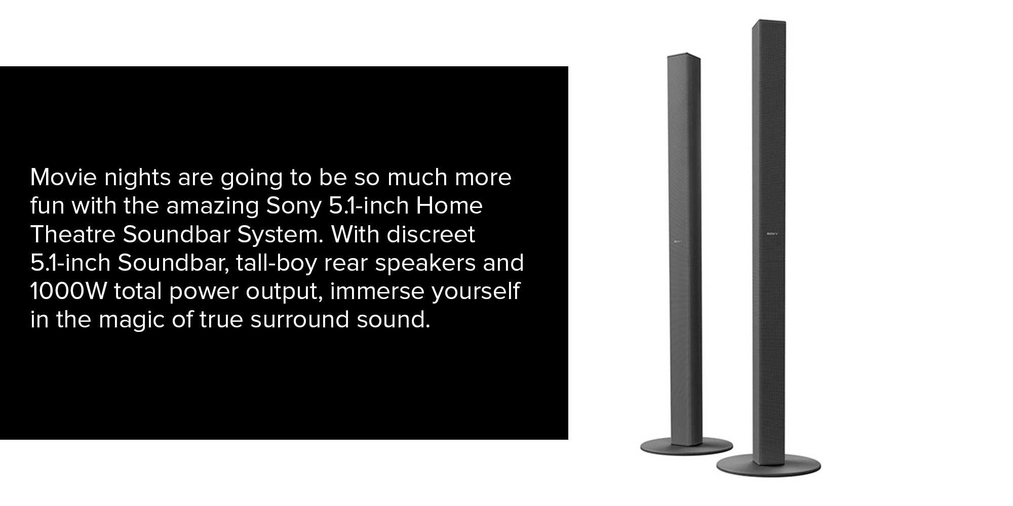 5.1ch Home Theatre Soundbar System With Wireless Subwoofer HT-S700F Black