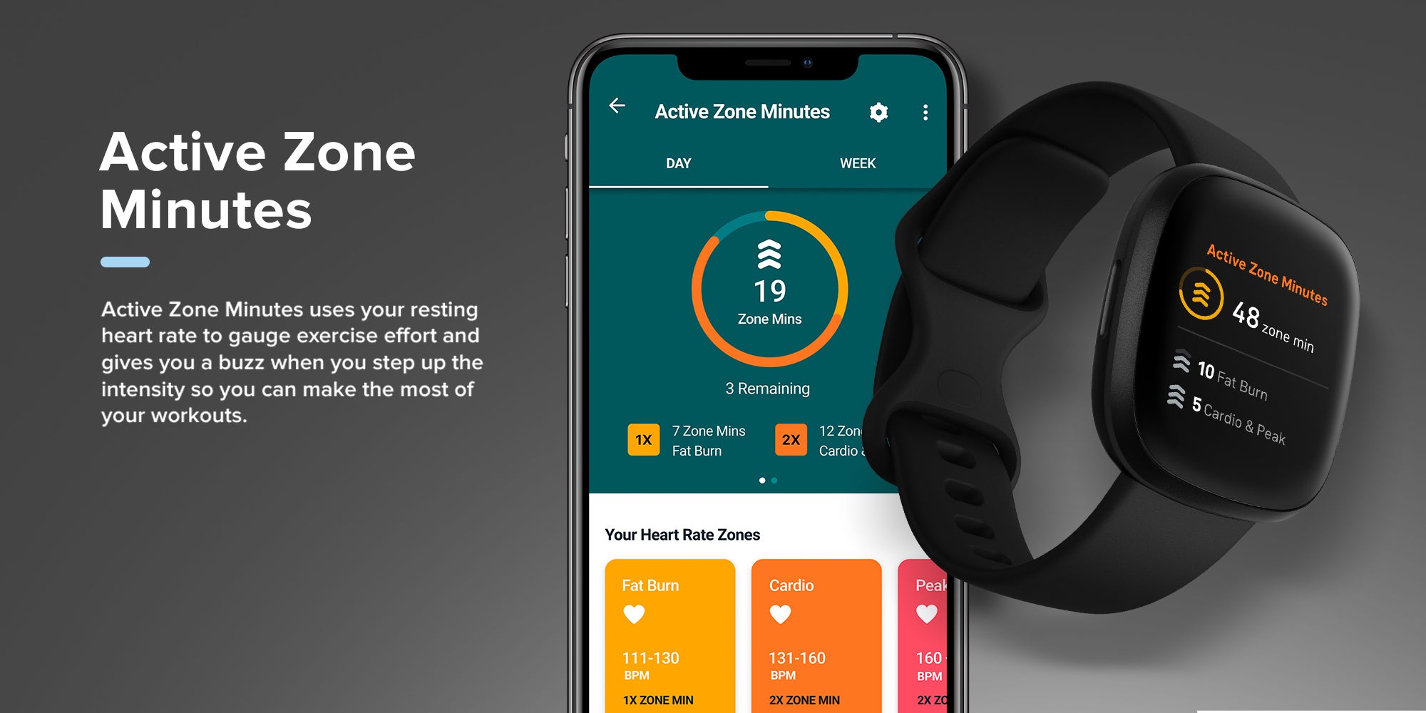 Versa 3 Health & Fitness Smartwatch with 6-months Premium Membership Included Built-in GPS Daily Readiness Score and Up To 6+ Days Battery Midnight/Soft Gold Aluminium