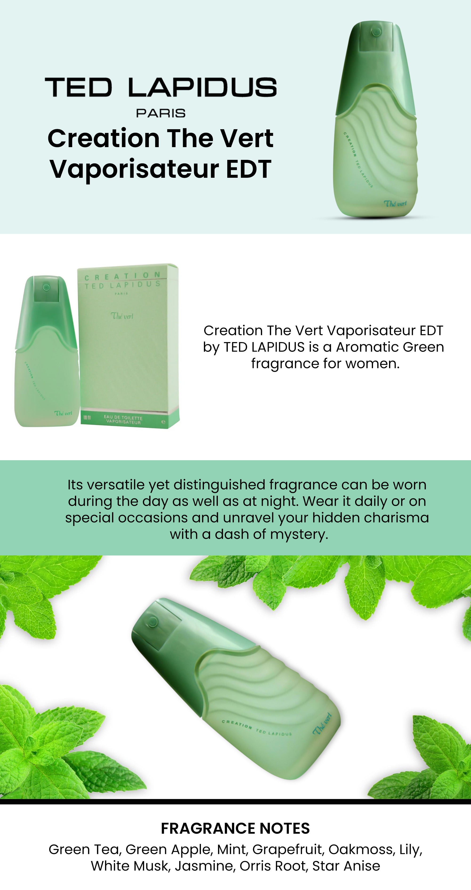 Creation The Vert Vaporisateur EDT 100ml