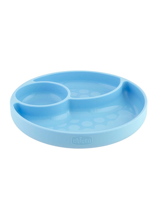 Easy Menu Silicone Plate With Suction Cup 12M+, Blue