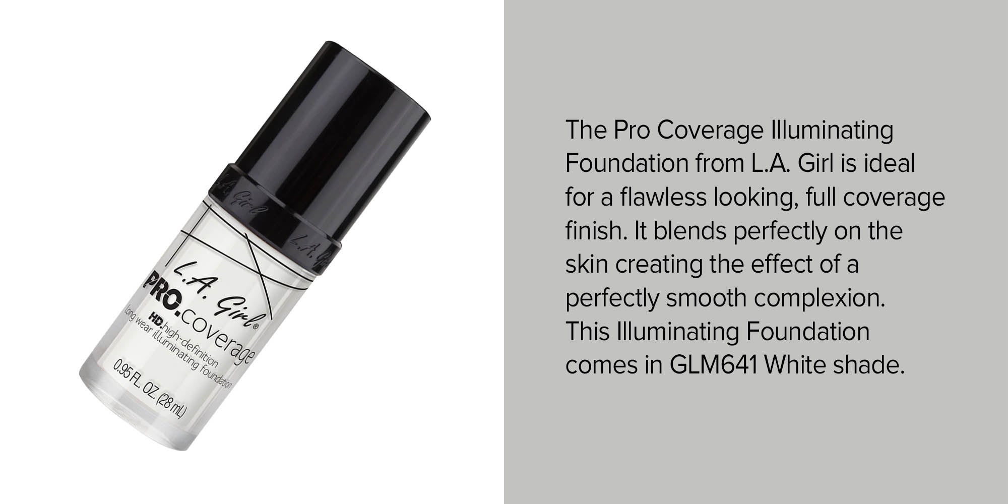 Pro Coverage HD Long Wear Illuminating Foundation GLM641 White