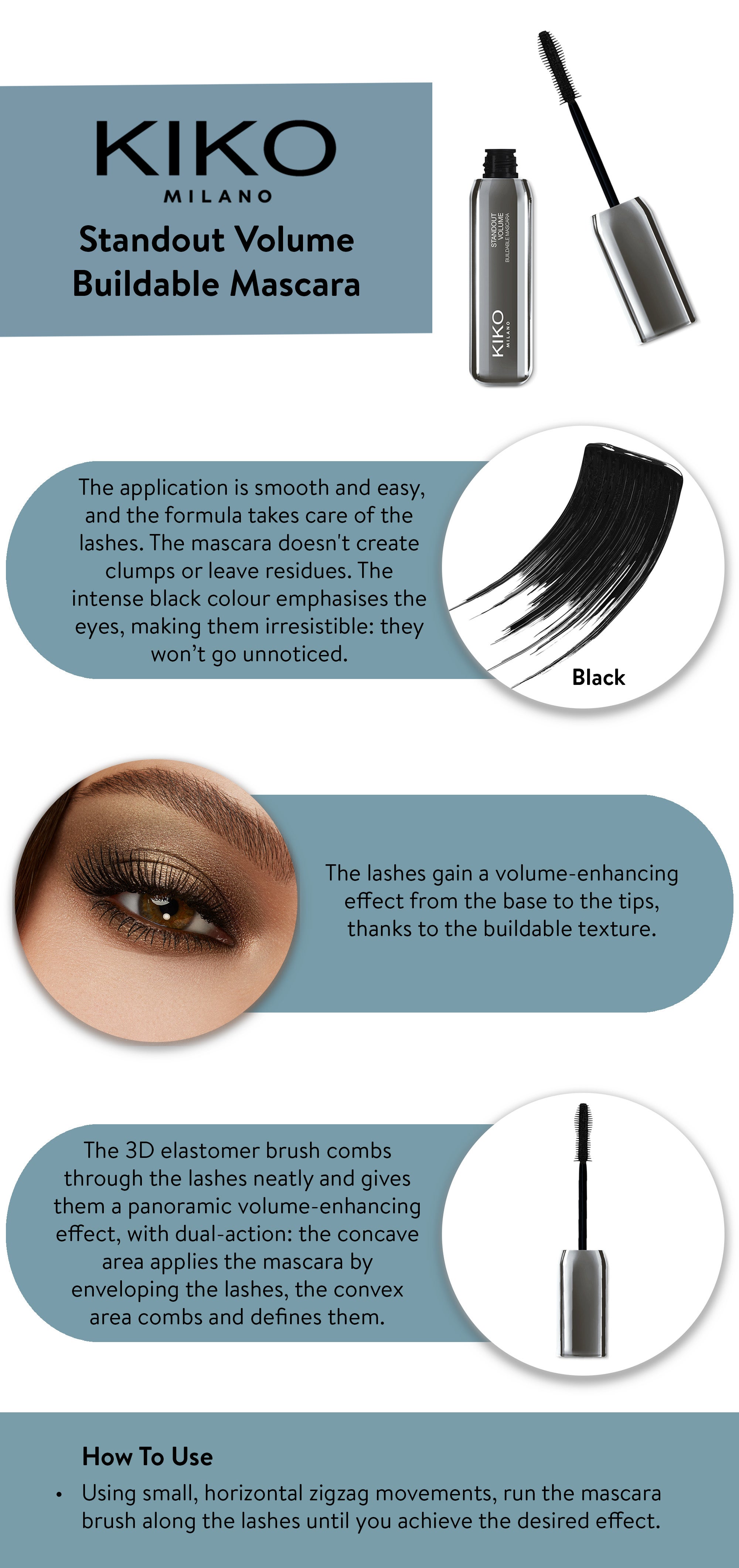 Standout Volume Buildable Mascara Black