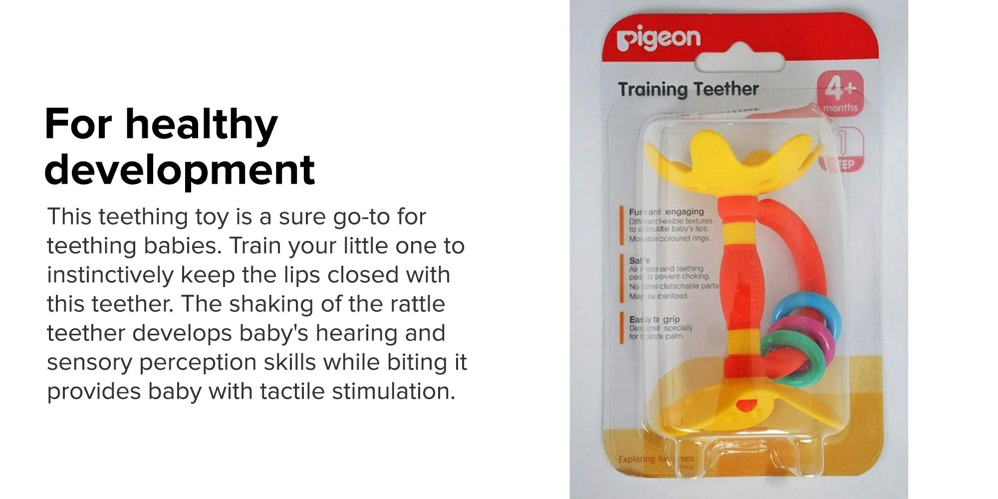 Training Step 1 Teether, 4+ Months - Orange/Yellow