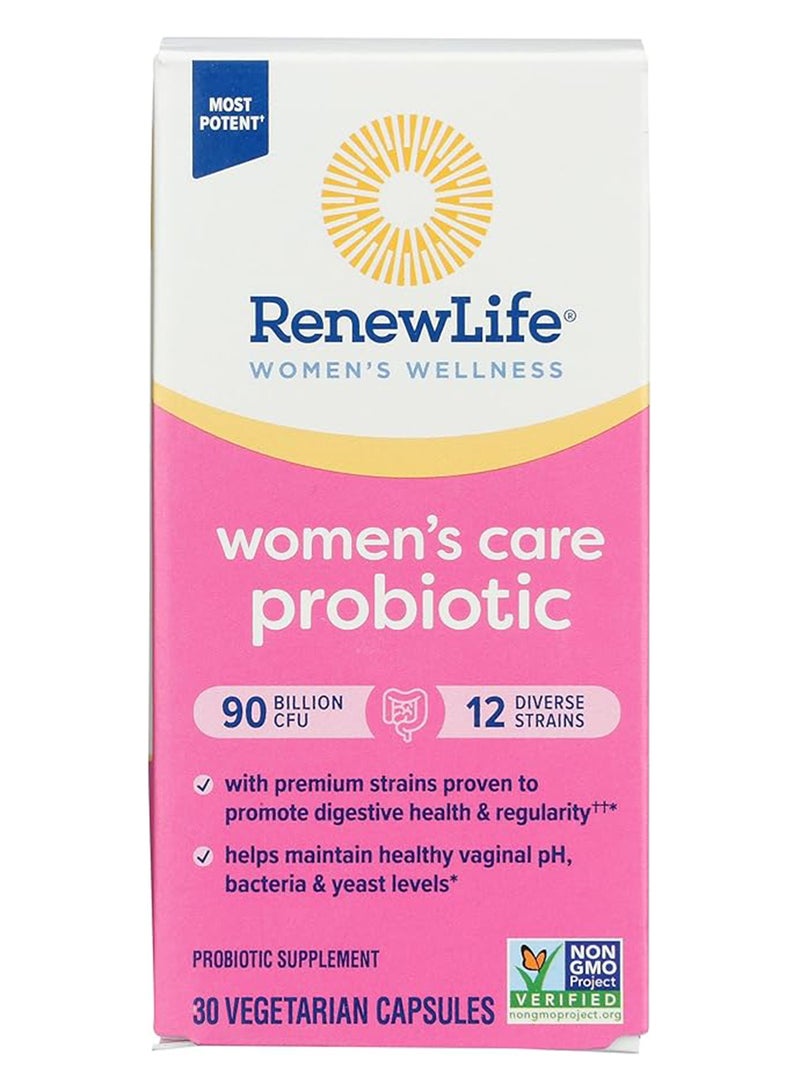 Renew Life Women'S Wellness Probiotic Supplement 30 Vegetarian Capsules