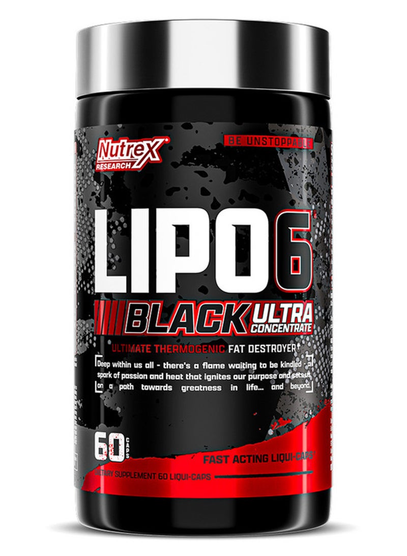 Lipo-6 Black Ultra Concentrate Dietary Supplement 60 Capsules