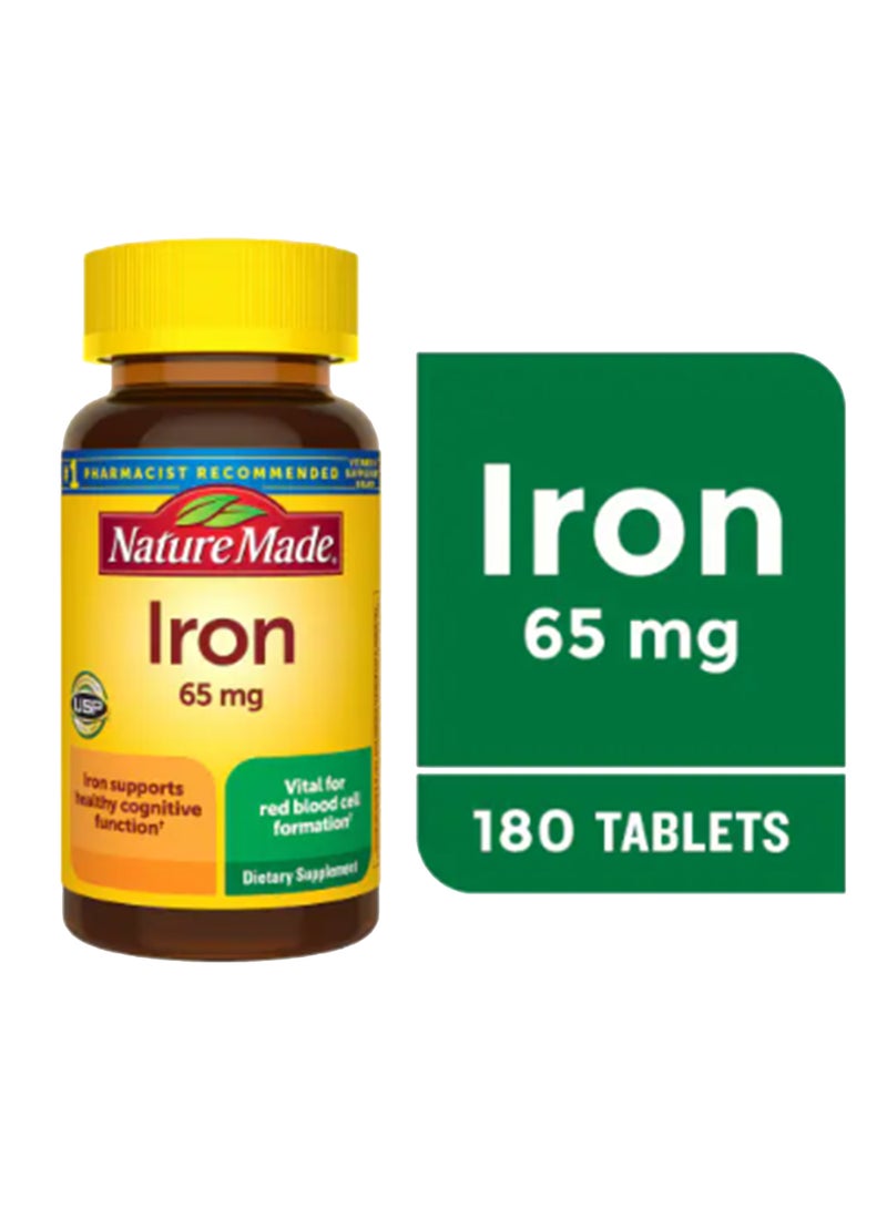 Iron 65mg Dietary Supplement - 180 Tablets