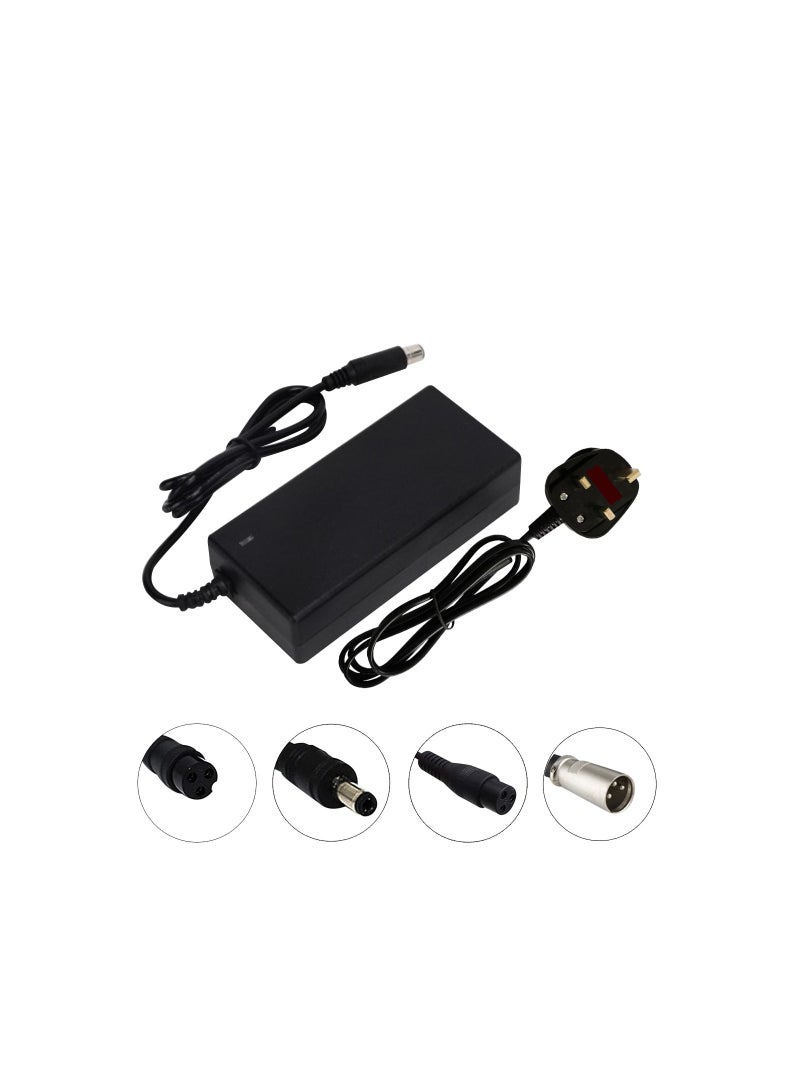 5 IN 1 Electric Scooter Battery Charger Adapter  42V 2A for Balancing Car and Xiaomi Scooter (UK Plug)
