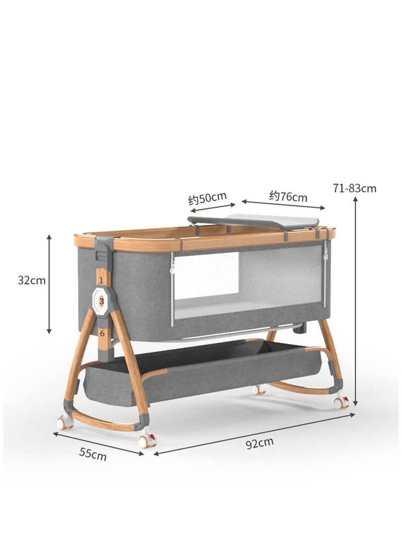 Bedside Cot Newborn Bassinet Mobile Portable Children's Sleeper Cot Folding Crib