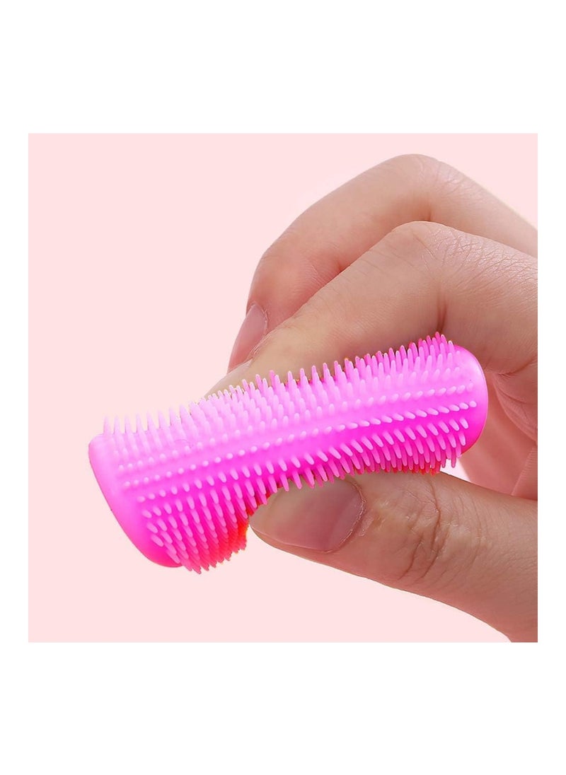 Baby Bath Brush, Cradle Cap Brush, Silicone Massage Brush, Silicone Scrubbers Exfoliator Brush (Large-Green & Rose Red)