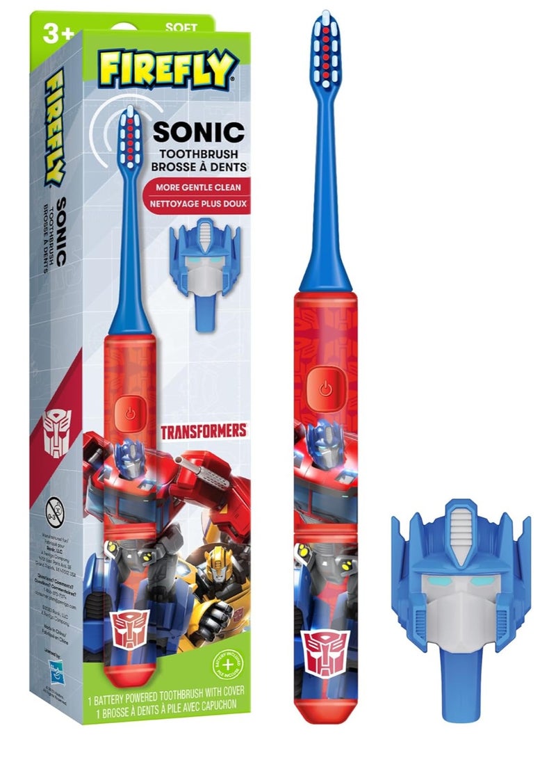 FIREFLY Transformers Sonic Toothbrush with 3D Cover, Soft, Ages 3+