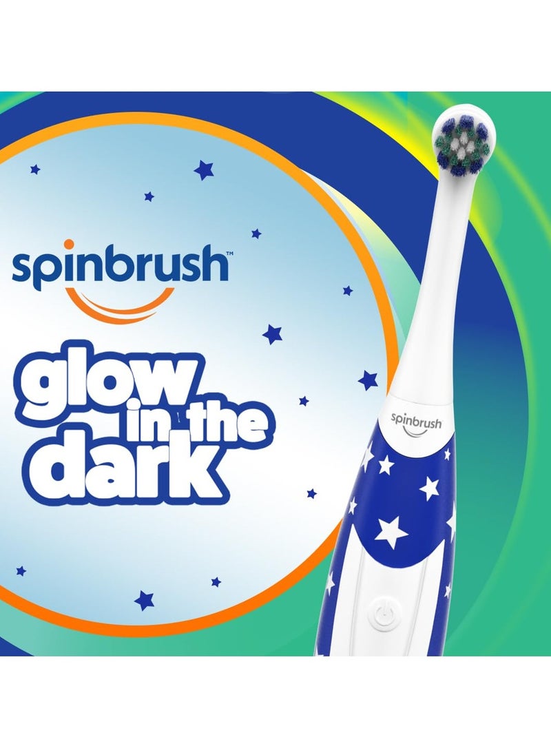 Spinbrush Kids Electric Toothbrush, Glow in The Dark, Battery-Powered