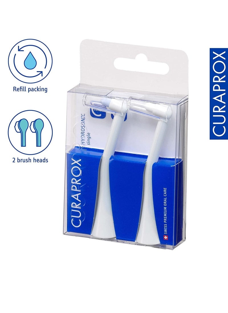 Curaprox Hydrosonic Single Duo Electric Toothbrush Replacement Heads (2 Pack)