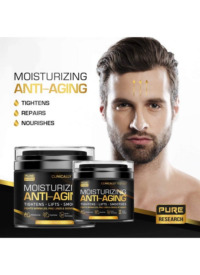 Men'S Face Cream Moisturizer - Anti-Aging Cream For Men, Collagen, Retinol & Hyaluronic Acid - Day & Night - Facial Skin Care- Anti Wrinkle 1.7 Oz