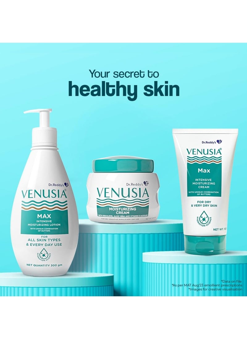 Moisturizer Lotion For Everyday Use for Dry Skin Contains Shea Butter  Mango Butter  Aloe Butter and Cocoa Butter. Paraben Free and Non irritant formula 300 g