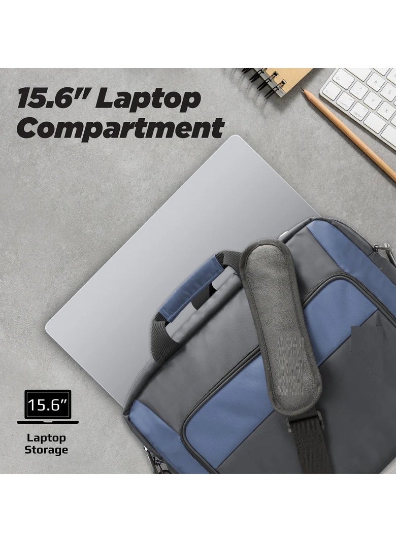 Large Capacity Messenger bag with Multiple Compartments for 15.6” Laptops