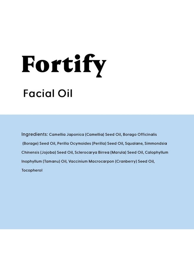 Fortify | Restorative Facial Oil With Blend Of Omega Fatty Acids | Nourishing & Non-Greasy | For Dry, Combo, Sensitive Skin | 1 Fl Oz