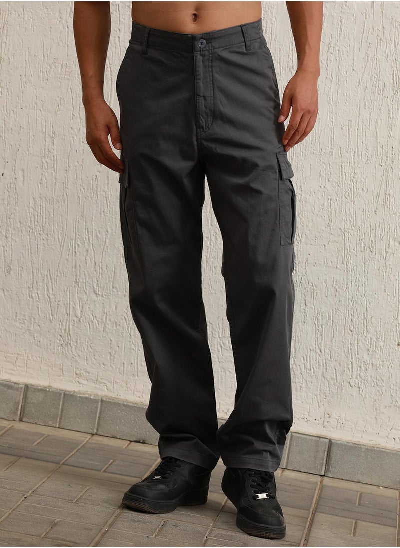 Men Charcoal Trousers