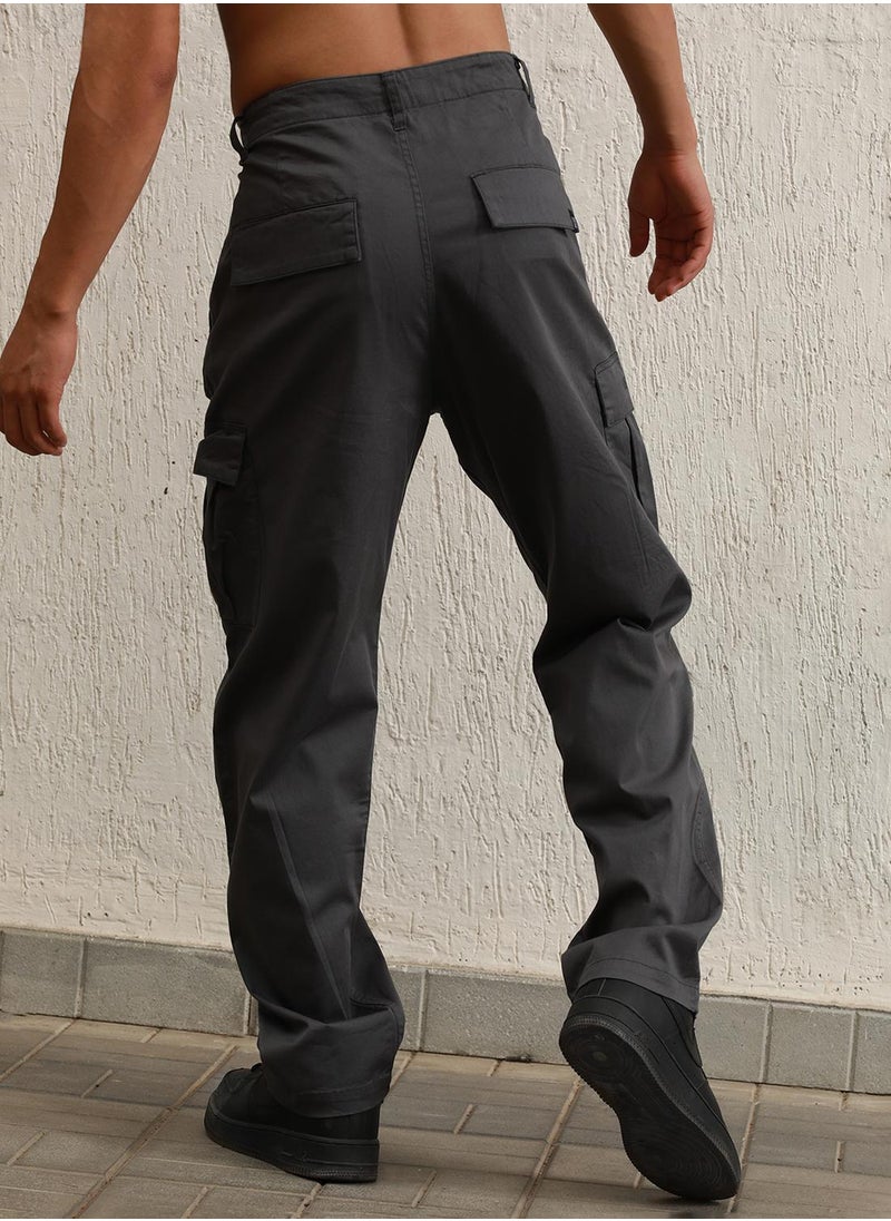 Men Charcoal Trousers