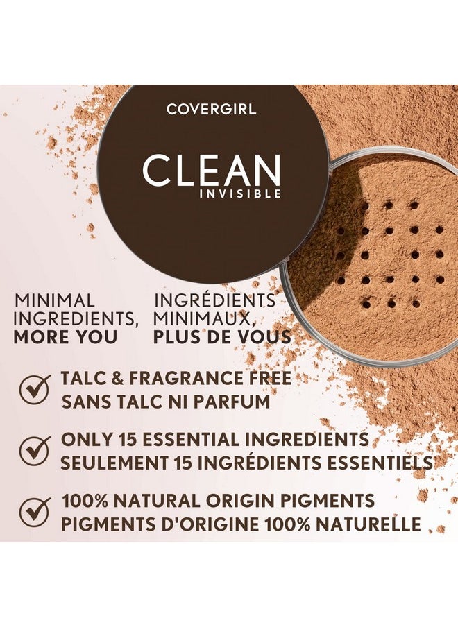 Clean Invisible Loose Powder - Loose Powder, Setting Powder, Vegan Formula - Translucent Medium, 18G (0.63 Oz)