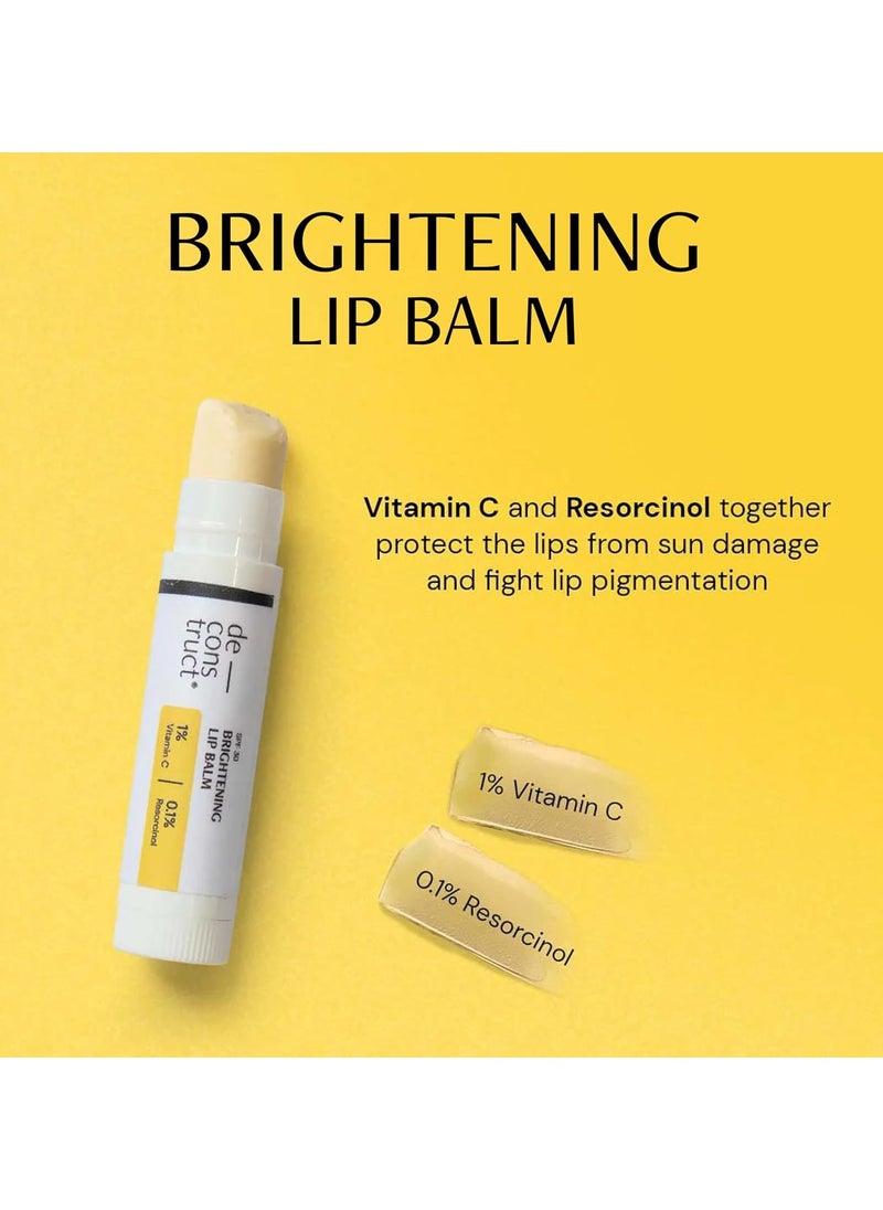 Deconstruct Daily Brightening Shield Trio: Gel sunscreen (50g) + Vitamin C Serum (30ml) + Brightening Lip Balm (4g) No White Cast, Lightweight & Higher protection than sunscreen SPF 50 (Pack of 3)
