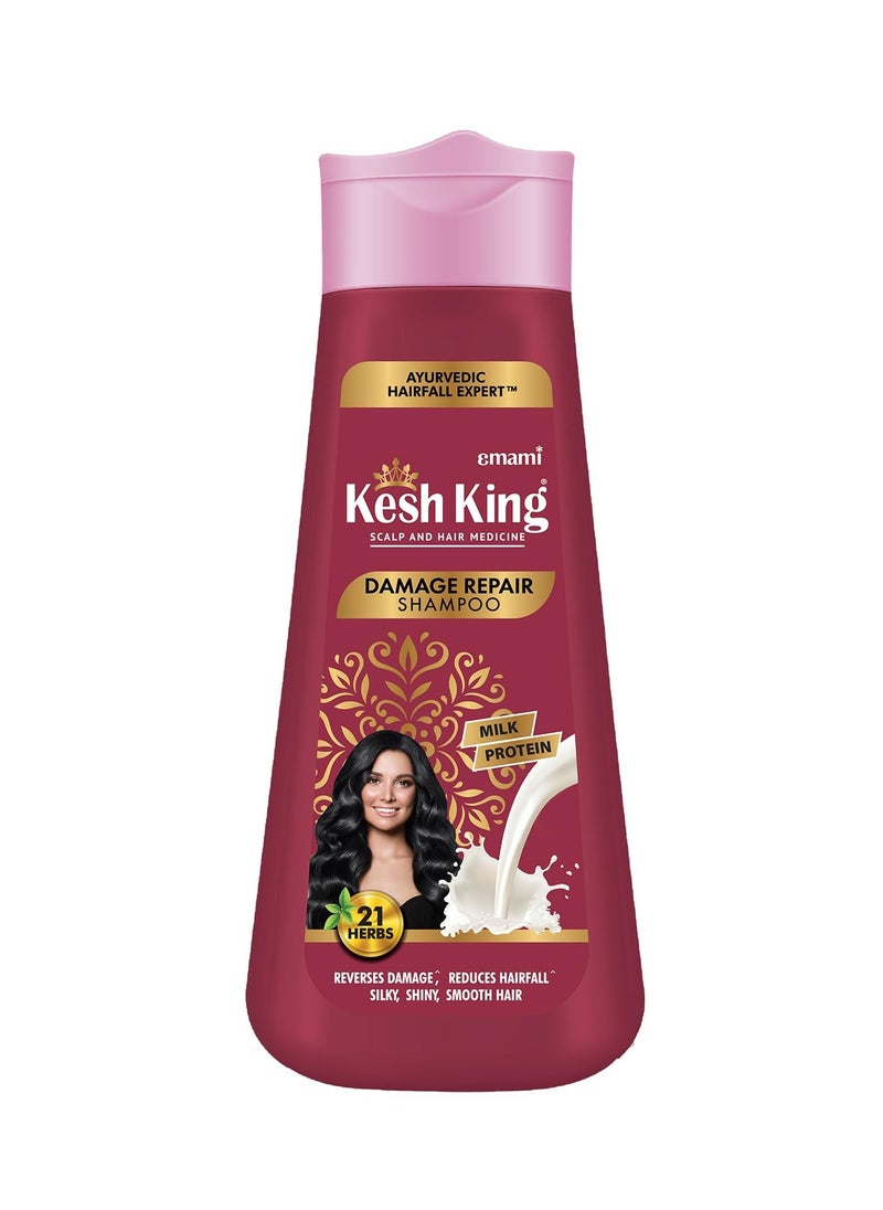 Kesh King Ayurvedic Damage Repair Shampoo | Reduces hair fall | Soothes itchy scalp | No Paraben & No Silicon | 21 natural ingredients | Enriched with curd, lemon & neem | 340 ml