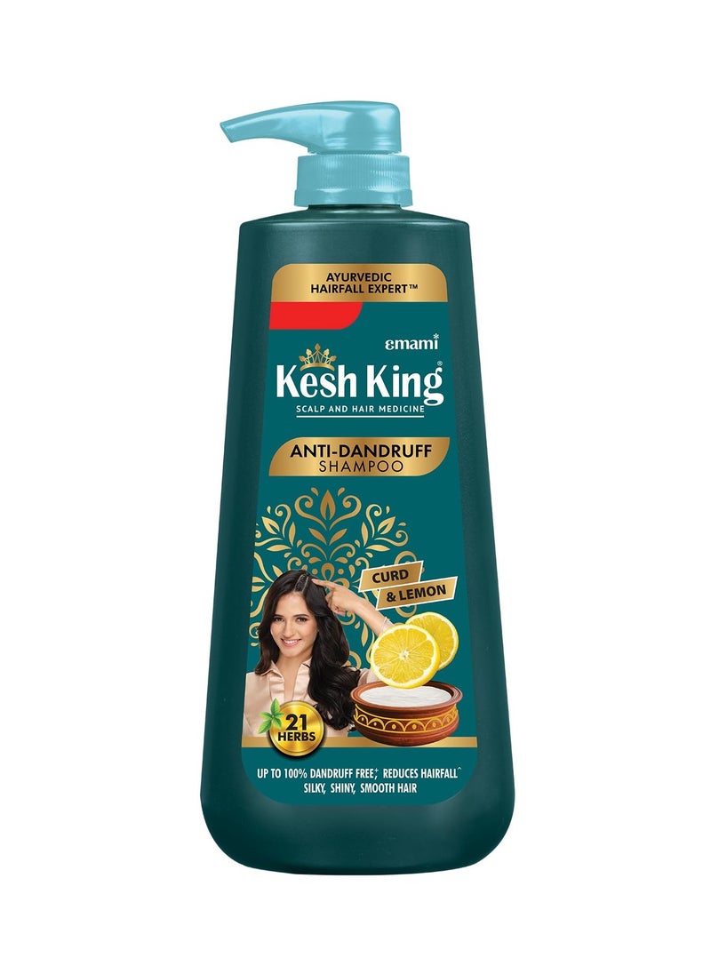 Kesh King Ayurvedic Anti-Dandruff Shampoo | Reduces hair fall | Soothes itchy scalp | No Paraben & No Silicon | 21 natural ingredients | Enriched with curd, lemon & neem | 1000 ml