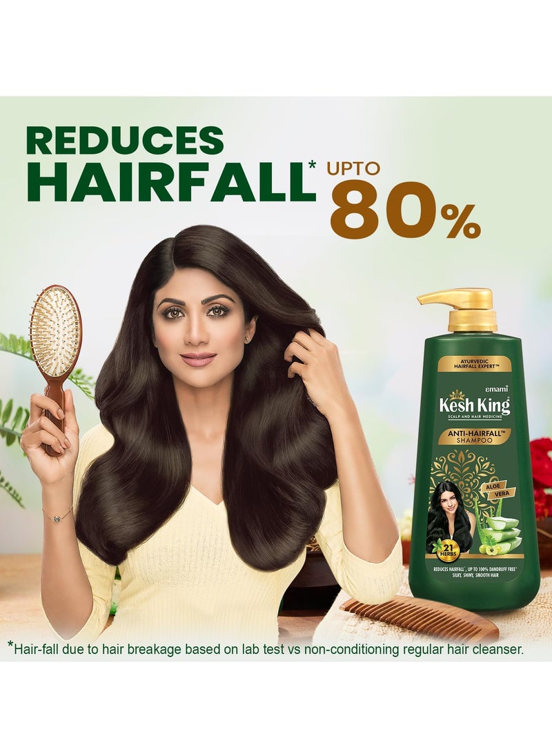 Kesh King Ayurvedic Anti-Hairfall Shampoo | Reduces hairfall | 21 Ayurvedic herbs | No Paraben & No Silicon | Enriched with Aloe Vera, Bhringraja & Amla | 1000 ml