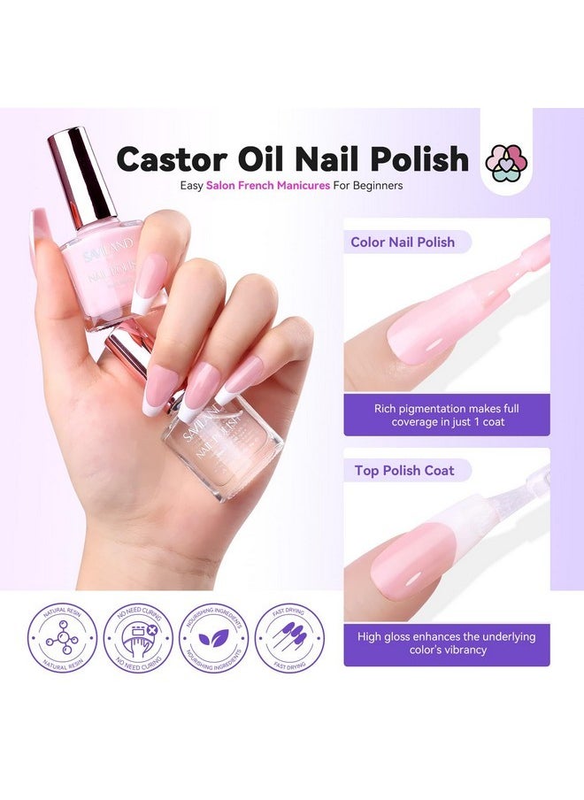 French Acrylic Nail Tips With Glue: 100Pcs Half Cover False Nail Tips French Short Fake Nails 5S Fast-Dry Nail Glue For Brush On Gel Nail Kit Top Polish Coat Acrylic Nail Kit For Beginner