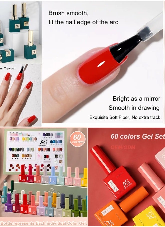 Pastel 60+3 Color Collection Nail Gel Polish Set OEM Custom Unique Bottle Gel Nail Polish