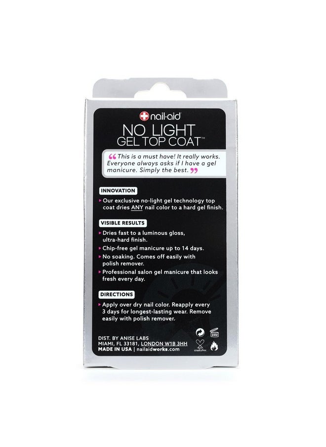 No-Light Gel Top Coat, Clear, 0.55 Fluid Ounce