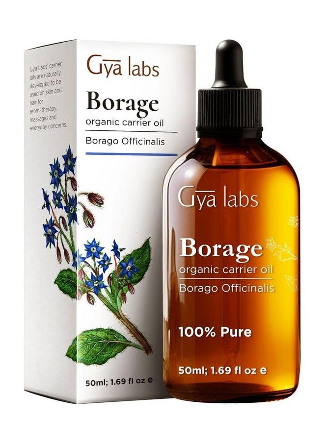 Organic Borage Oil For Skin Pure Borage Oil Cold Pressed For Hair Unrefined Borage Oil