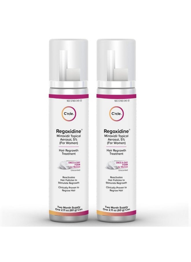 Women'S Minoxidil Topical & Foam Helps Restore Top Of Scalp Hair Loss And Support Hair Regrowth With Unscented Topical Treatment For Thinning Hair (5% Foam 4-Month Supply)
