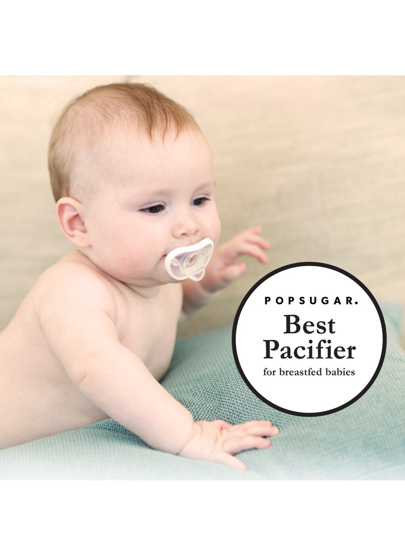 Baby Pacifiers 0 3 Month Orthodontic Curves Comfortably With Face Contour Award Winning Perfect Baby Registry Gift 2 Pack Grey