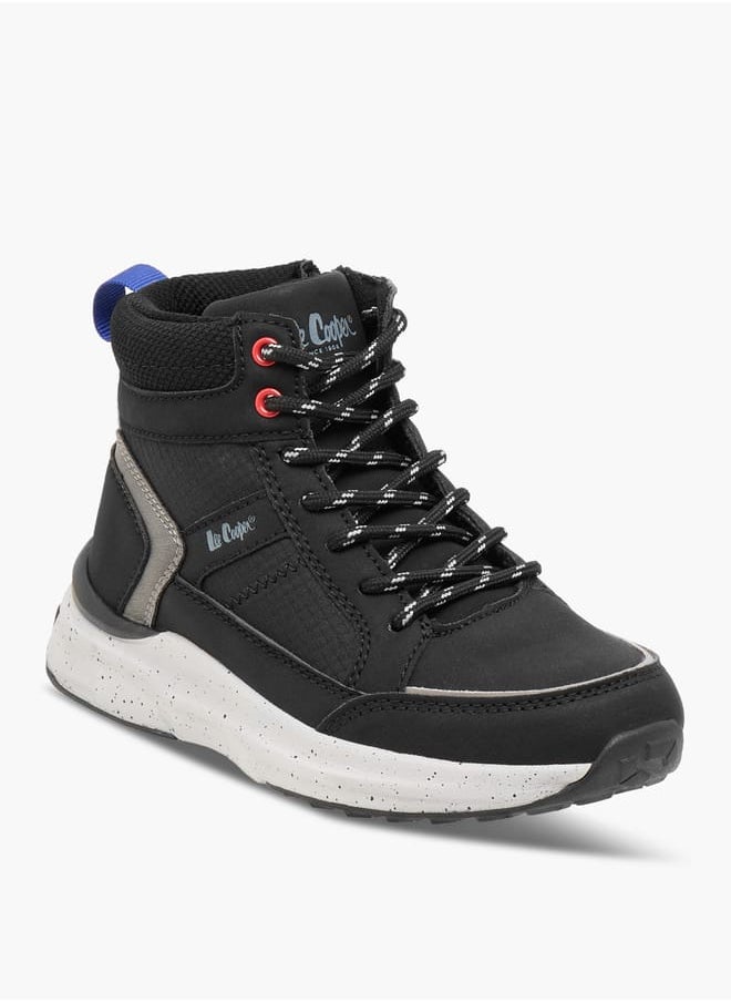 Boys' High Top Sneakers with Lace-Up Closure