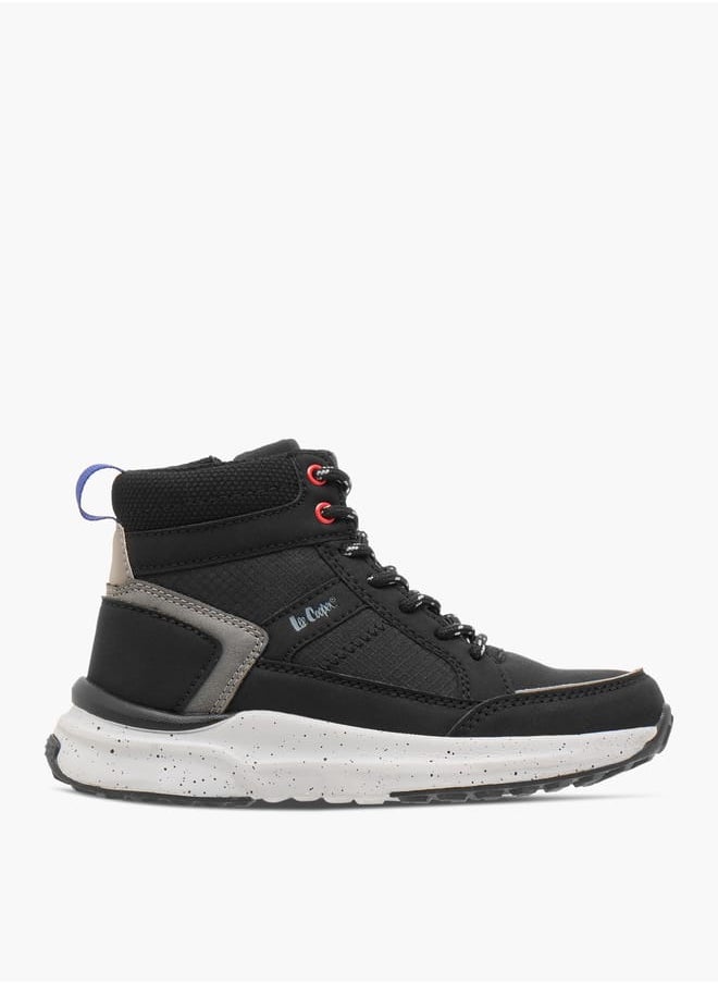 Boys' High Top Sneakers with Lace-Up Closure