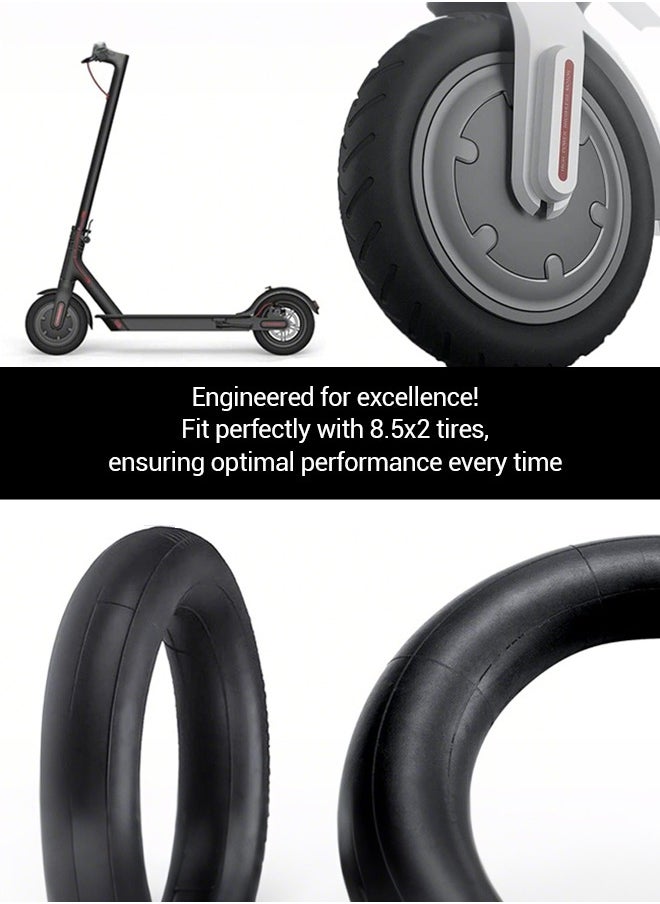 8.5x2 Electric Scooter Inner Tube, Straight Valve TR4A, 2-Pack, High Quality & Durable, Compatible with Xiaomi Scooter | Wear-Resistant, Puncture-Proof Inner Tubes