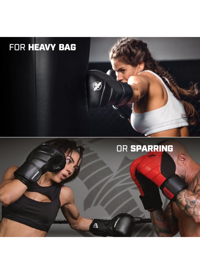 Hayabusa T3 Boxing Gloves for Men and Women Wrist and Knuckle Protection, Dual-X Hook and Loop Closure, Splinted Wrist Support, 5 Layer Foam Knuckle Padding - Black/Gold, 12 oz